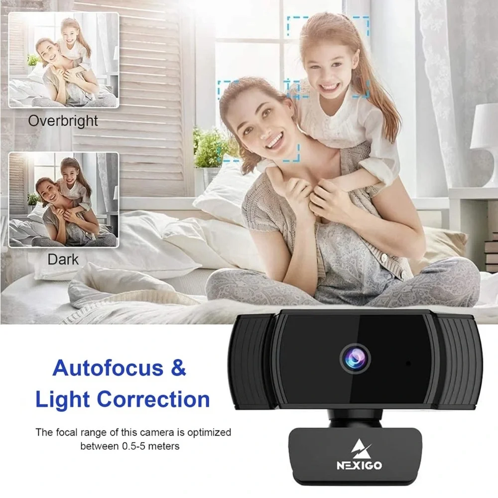 NexiGo N930AF Webcam with Microphone‎ for Desktop/Laptop, Autofocus,1080p HD USB
